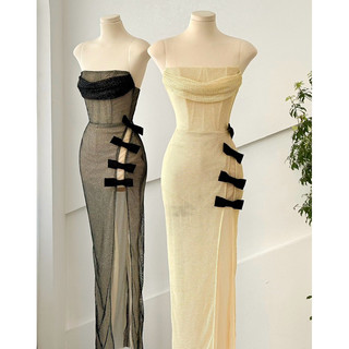 Váy quây xẻ đính nơ👗 : 590k 𝑠/𝑚