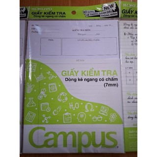 GIẤY kiểm tra campus có chấm/dòng kẻ ngang