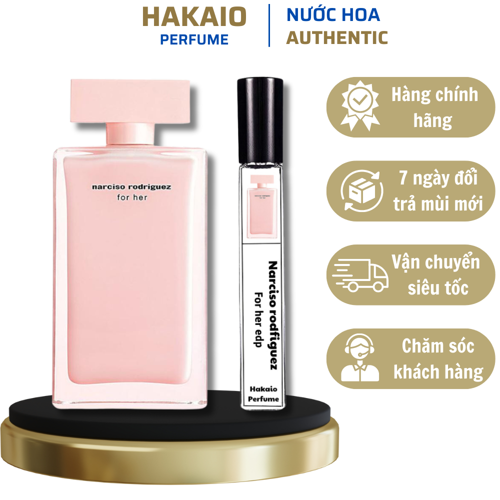 Nước hoa Narciso Rodriguez for Her hồng phấn chiết 10ml – Nước hoa nữ chính hãng nhẹ nhàng dịu dàng 