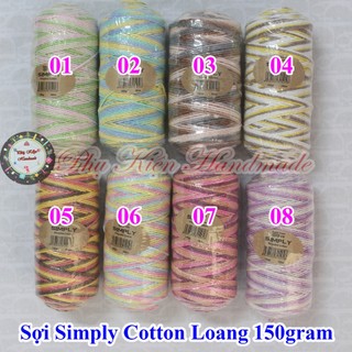 Sợi simply cotton loang 150gr