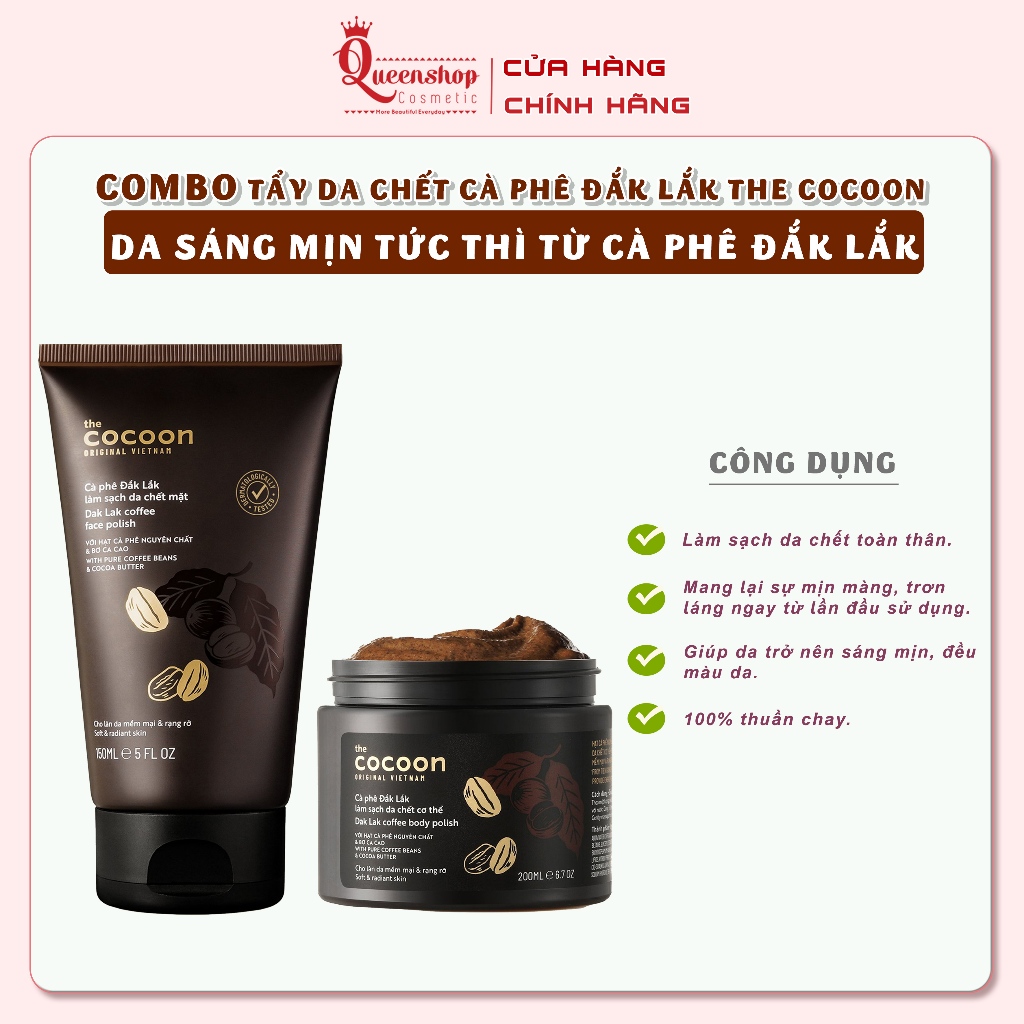 Tẩy Da Chết Cà Phê Đắk Lắk Cocoon 200ml
