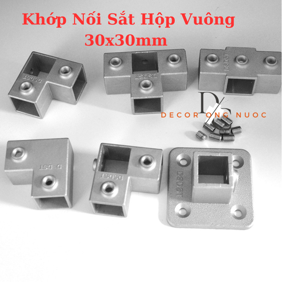 Khớp nối sắt hộp vuông 30mmx30mm Khớp Nối Nhanh Decor Ong Nuoc