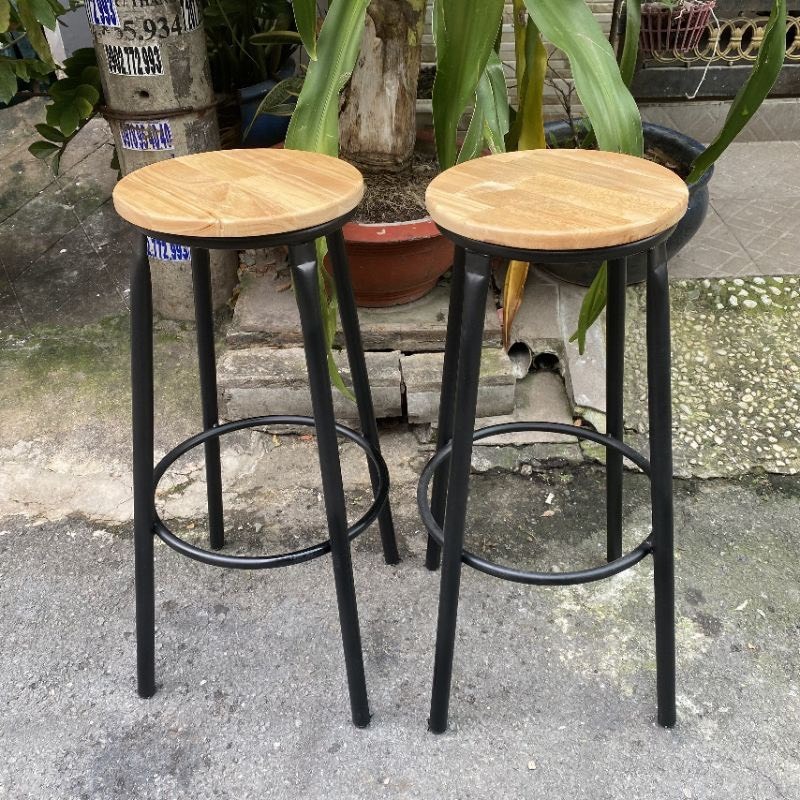 Ghế Ban Công, Ghế Quầy Bar, Studio Chụp Ảnh - Ghế Cao 75cm Không Tựa