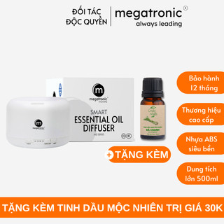 Máy khuếch tán tinh dầu siêu âm Megatronic MD6 Pro 500ml, máy xông tinh dầu, tinh dầu 100ml