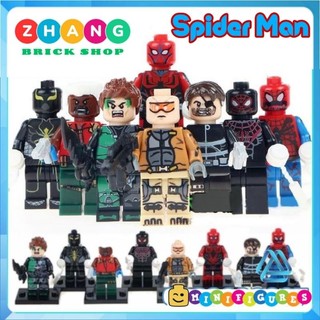 Đồ chơi Xếp hình Agent X gồm Carnage - Nick Fury - Green Goblin - Spider-Armor - Miles Morales Minifigures POGO PG8096