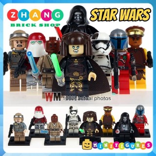 Đồ chơi Xếp hình Star Wars gồm Mace Windu Luminara Darth Malgus  Naboo Guard Jango Fett Trooper Minifigures Pogo PG8095