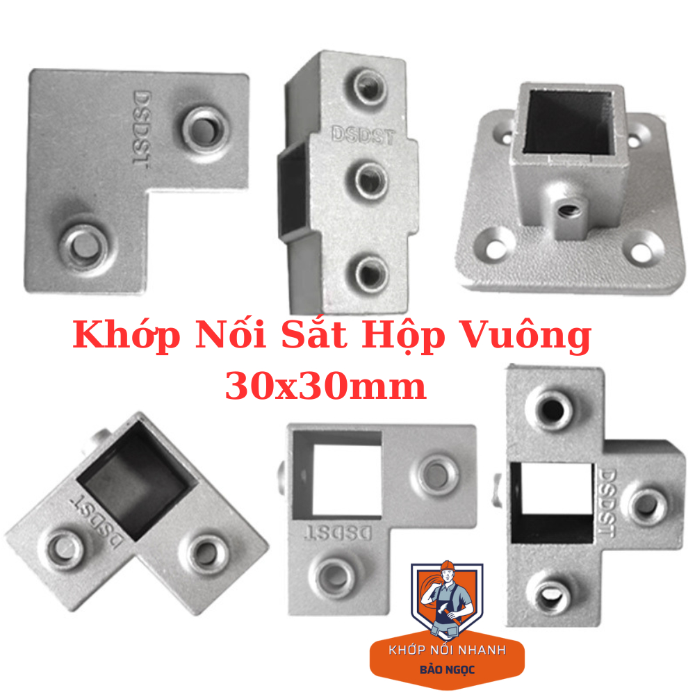 Khớp nối sắt hộp vuông 30mmx30mm Khớp Nối Nhanh Bảo Ngọc