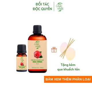 Tinh dầu Hoa Hồng Mộc Nhiên nguyên chất có kiểm định tặng kèm que khuếch tán | tinh dau hoa hong