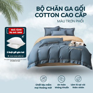 Bộ chăn ga gối cotton seadern cao cấp congtynem đủ kích thước