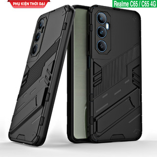 Ốp lưng Oppo Realme C65 / C65 4G iron man ver 2 chống sốc giá đỡ kiêm hút ô tô cao cấp