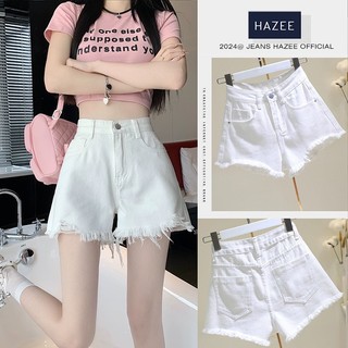 Quần đùi nữ HAZEE quần short vải JEANS Trắng ngắn thời trang TEEN có túi khỏe khoắn phong cách STYLE