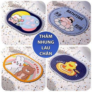Thảm Lau Chân Thấm Nước 40x60cm Thảm Chùi Chân Gia Đình Văn Phòng Trang Nhã Tiện Lợi 4 MÀU