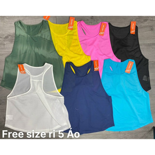 ÁO TANKTOP TẬP GYM, YOGA LƯNG NƠ VẢI THUN LƯỚI NHẸ MÁT