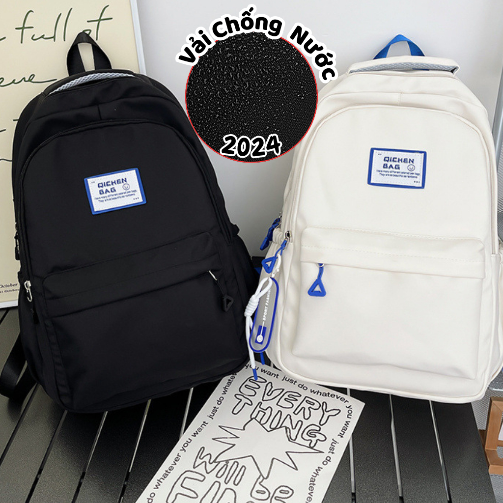 Balo đi học nữ cặp đi học nữ nhiều ngăn trơn basic thời trang Hàn Quốc chống nước BL09
