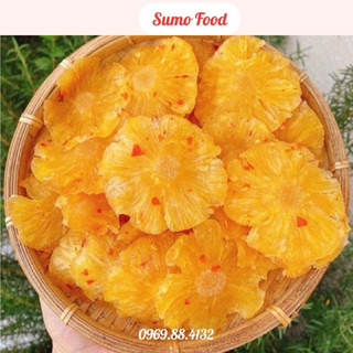 Dứa sấy dẻo muối ớt nguyên miếng 500g,đặc biệt vị chua cay thơm ngon