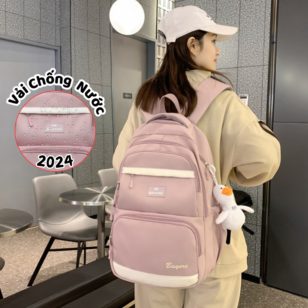 Balo đi học nữ BAYORE cặp đi học nữ nhiều ngăn kiểu dáng thời trang Hàn Quốc BL10