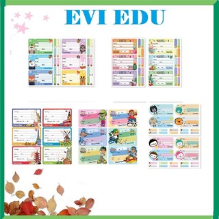 Nhãn vở decal bóc dán classmate nt204 / nt205 / nt218 / nt219 / nt222 / nt224 - 15 nhãn vở / tập