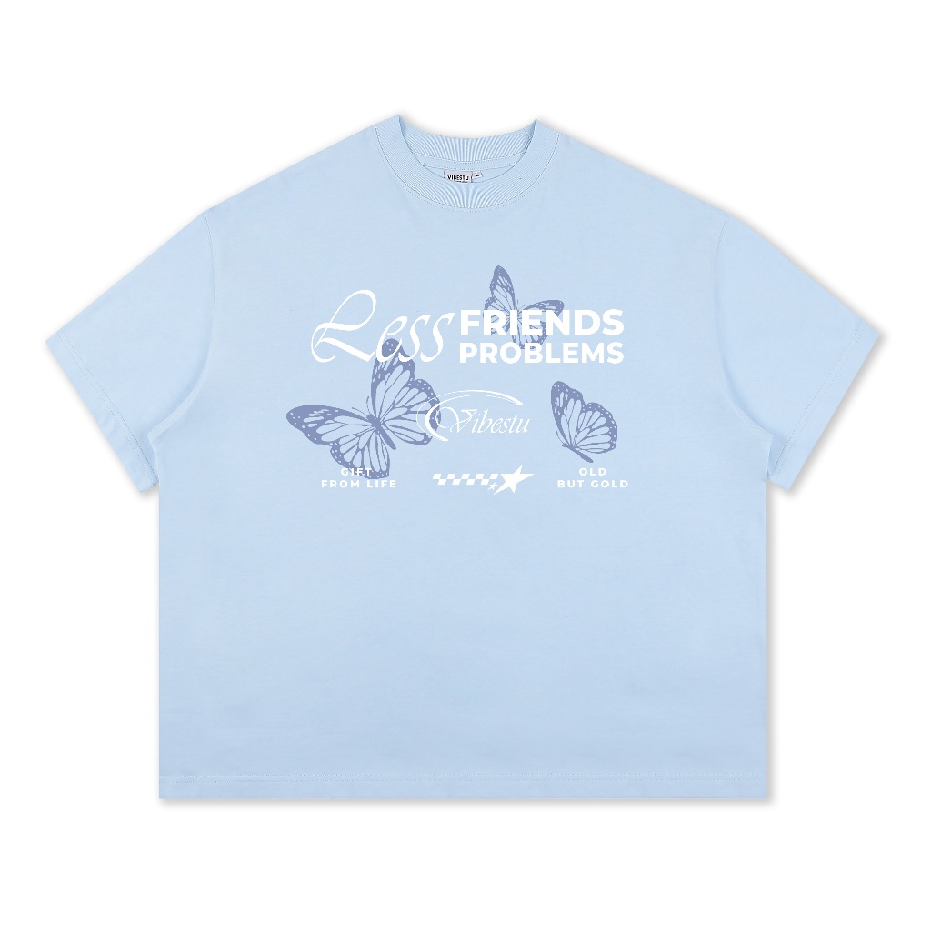 Áo Thun Local Brand VIBESTU "Friends Problems", Áo Thun Boxy Form Rộng Unisex 250Gsm 100% Cotton | BigBuy360 - bigbuy360.vn