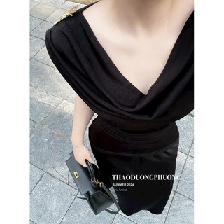 Áo cổ đổ rúm kèm tag hồ điệp TP