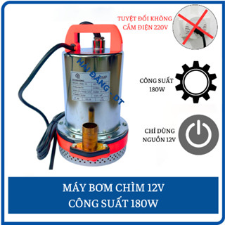 Máy bơm chìm 12v cống suất 180w miệng ra 25mm