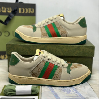 [ Hàng nhập QC ] Giày sneaker Gucci Screener Leather  Sơn Tùng họa tiết monogram LA on web fullbox bill thẻ phụ kiện