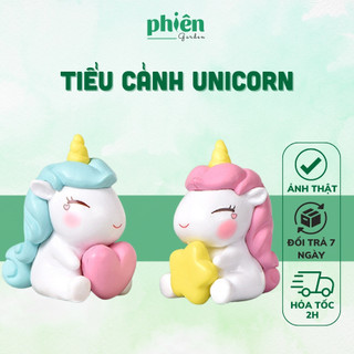 Unicorn trang trí tiểu cảnh, sen đá, terrarium, Phụ kiện Tiểu cảnh mini