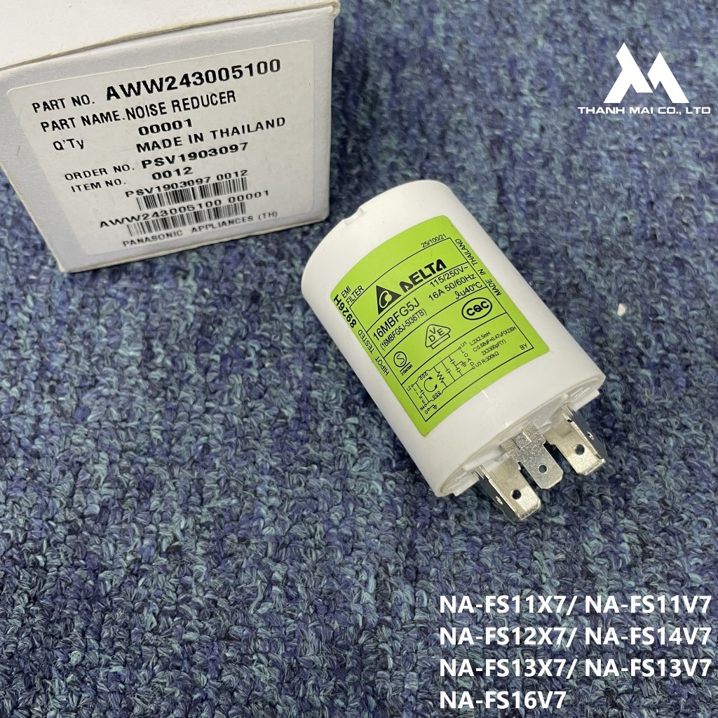 [Hàng chính hãng] Tụ lọc nguồn máy giặt Inverter Panasonic _ AWW243005100