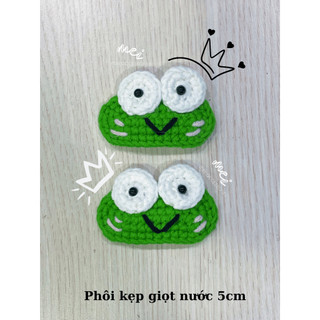 Kẹp tóc ếch xanh handmade bằng len cực mềm mịn_ by Mei