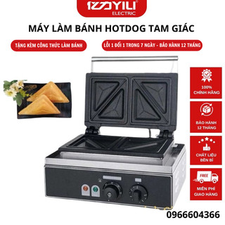 Máy Làm Bánh Hotdog Tam Giác 4 Khuôn - HĐ88 Máy Nướng Bánh Sandwich 4 Chiếc Công Suất 1500W - Bảo hành 12 tháng