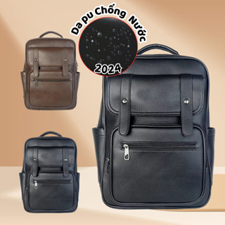 Balo da nam nữ thời trang chất da pu cao cấp chống nước đựng laptop 15.6 inch đi học đi chơi BL18