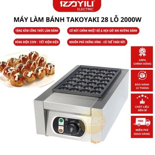 Máy làm bánh bạch tuộc takoyaki Nhật Bản BTĐ28 dùng điện khuôn 28 lỗ - Bảo hành 12 tháng - Máy làm bánh công nghiệp loại
