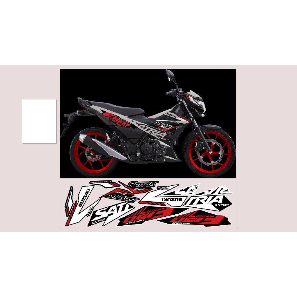 TEM ZIN SATRIA ĐEN TRẮNG ĐỎ 