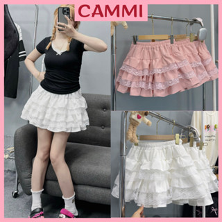 Chân váy nữ ren xếp tầng dáng xòe lưng chun cạp cao, quần váy chữ A dáng ngắn sexy phong cách tiểu thư CV390