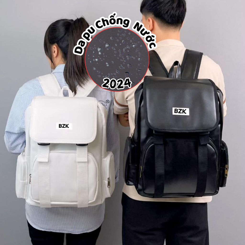 Het Hang Balo da Penny nam nữ đi học đi chơi kiểu dáng nắp gập basic unisex chất da pu cao cấp BL24