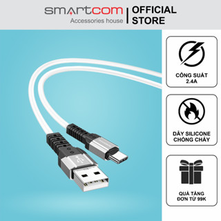 Cáp sạc nhanh Borofone dây silicone 3A siêu nhẹ và bền bỉ, dây truyền tải dữ liệu dài 1m Smartcom phân phối - BX64