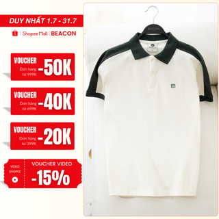 Áo polo nam phối vai beacon denim form regular fit mã aopl46 basic, dễ mix