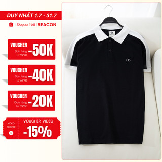 Áo polo nam phối vai beacon denim form regular fit mã aopl46 basic, dễ mix