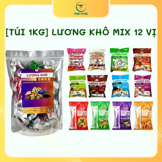 Lương khô mini dinh dưỡng - mix 4 vị công ty sbt và 8 vị công ty fucuco - tôm vàng