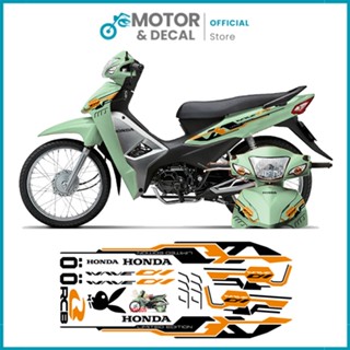 Tem xe wave alpha 110 - Tem UV in 3D nền trong mực ánh nhũ cao cấp dán cho tất cả các màu xe