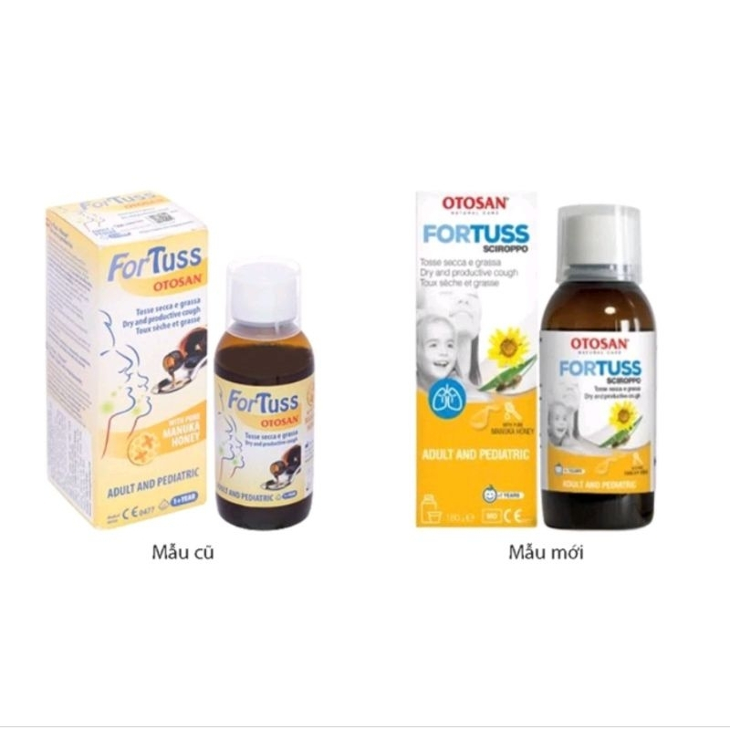 Siro Ho Thảo Dược Otosan Fortuss - Hỗ trợ Bổ Phế , Làm Dịu Con Ho, Bảo Vệ Niêm Mạc (Chai 180g)