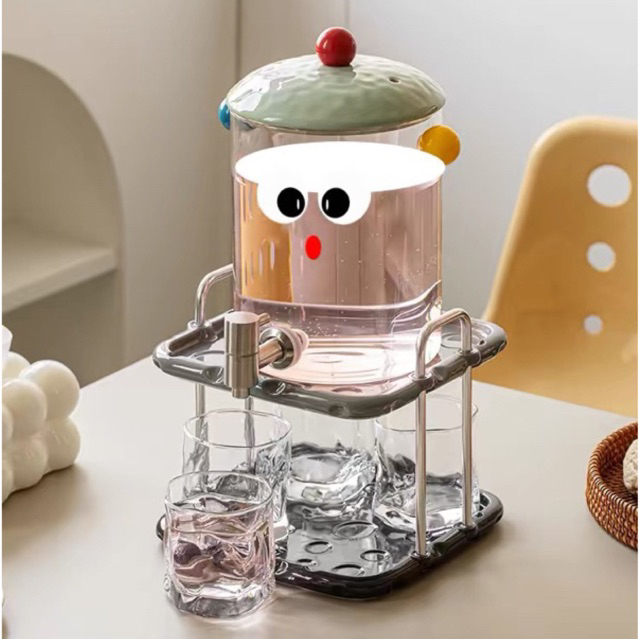 [Hoả Tốc] Set bình Emoji thuỷ tinh kèm khay phô mai 2 tầng cá tính.