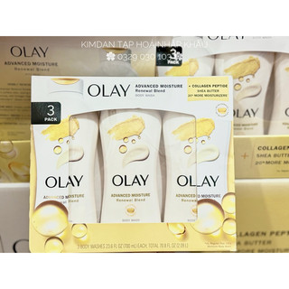 Bộ sữa tắm dưỡng thể olay ultra moisture advanced body wash set 3 chai x 700ml của mỹ