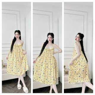 Đầm hai dây lụa latin 40-70kg vừa.