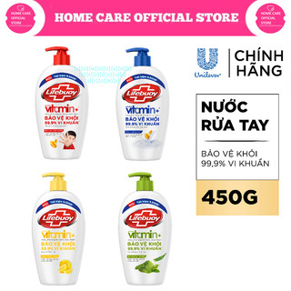 Nước rửa tay Lifebuoy Bảo vệ khỏi vi khuẩn 450gr (CHAI)