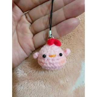 Móc khóa gà mini cute handmade bằng lên (có sẵn)