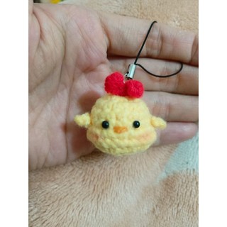 Móc khóa gà mini cute handmade bằng lên (có sẵn)