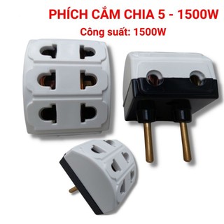 Ổ Cắm Rùa Chia Ra 5 Lỗ Cắm Chịu Tải 1500W