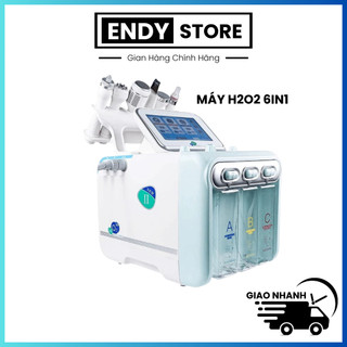 Máy chăm sóc da 6in1, máy aqua 6in1 h2o2 hàng chính hãng dùng chăm sóc da chuyên sâu