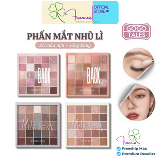  Bảng Phấn Mắt Nhũ Lì 25 Ô GOGOTALES Back To Reality Mềm Mịn Bắt Sáng Lâu Trôi 