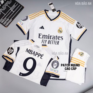 Set Bộ Quần Áo Bóng Đá CLB Real madrid Sân Khách mùa 2023/24 - Vải Thái Chuẩn Áo thi đấu - ao real madrid